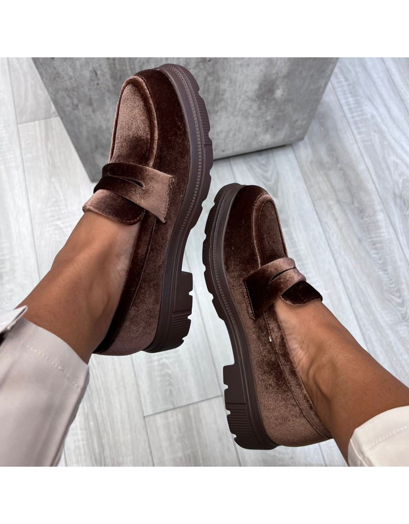 MOCASSINO VELOUR MARRONE