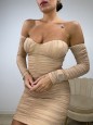 DRESS REBECCA BEIGE