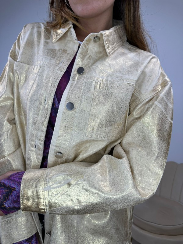 CAMICIA-GIUBBINO DENIM BEIGE